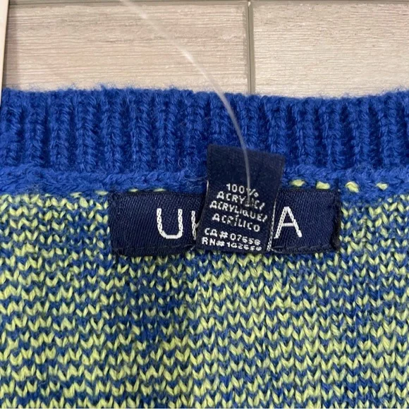 NWT UK2LA Vest Size Large V-Neck Cropped Argyle Print Preppy Tennis Golf - Picture 14 of 14